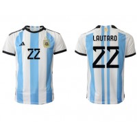 Argentina Lautaro Martinez #22 Fotballklær Hjemmedrakt VM 2022 Kortermet